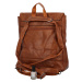 Trendy dámský koženkový kabelko-batůžek Floras, hnědá