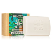 Faith In Nature Coconut & Shea Butter organický tuhý šampon dodávající hydrataci a lesk 85 g