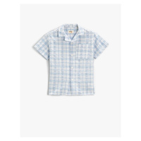 Koton Short Sleeve Shirt Plaid with Pocket