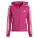 adidas TRAIN ESSENTIALS FULL-ZIP HOODIE Dívčí tréninková mikina, růžová, velikost