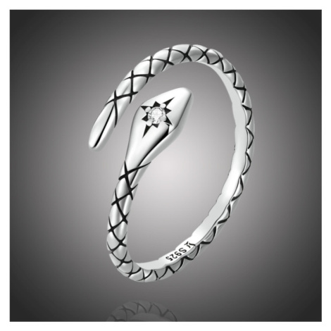 GRACE Silver Jewellery Stříbrný prsten Royal Snake, stříbro 925/1000, had P-SCR798 Stříbrná