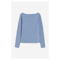 H & M - Přiléhavé žerzejové triko - modrá