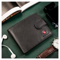 Pánská kožená peněženka Peterson MR-08L-CN černá