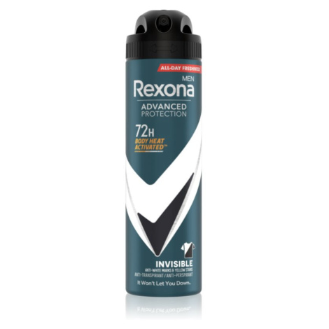 Rexona Men Advanced Protection antiperspirant proti bílým a žlutým skvrnám 72h pro muže Invisibl