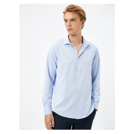 Koton Basic Shirt Classic Collar Buttoned Long Sleeve Non Iron
