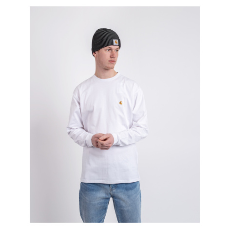 Carhartt WIP L/S Chase T-Shirt White/Gold
