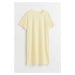H & M - Tričkové šaty z froté - žlutá
