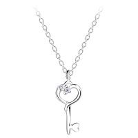 Klenoty Amber Stříbrný náhrdelník klíč od mého srdce