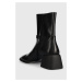 Kožené kotníkové boty Vagabond Shoemakers ANSIE dámské, černá barva, na podpatku, 5645.301.20