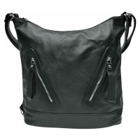 Velký černý kabelko-batoh s kapsami Abigail