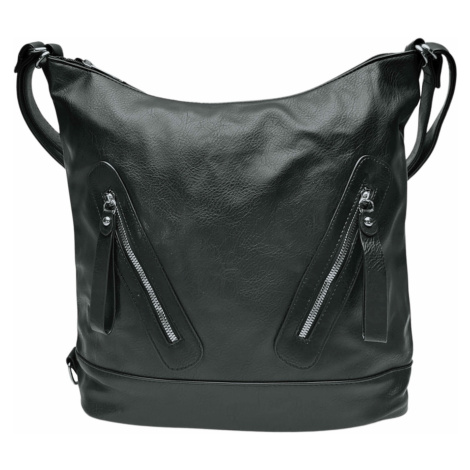 Velký černý kabelko-batoh s kapsami Abigail Tapple