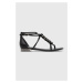Kožené sandály Guess CADHA dámské, černá barva, FL6CDH LEA21
