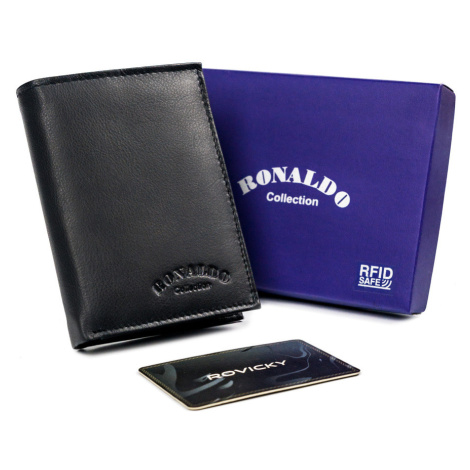 Pánská kožená peněženka s přihrádkou na zip RONALDO