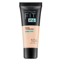 Maybelline Fit Me! Foundation Matte + Poreless 104 Soft Ivory tekutý make-up s matujícím účinkem