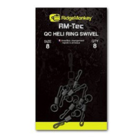 RidgeMonkey RM-Tec Quick Change Heli Ring Swivel Velikost 8 8ks