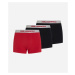 Spodní prádlo karl lagerfeld metallic elastic trunk set 3-pack červená