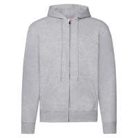 Grey Zippered Hoodie Classic Fruit of the Loom