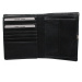 SEGALI Pánská kožená peněženka 27201372553 černo šedá