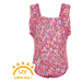 COLOR KIDS-Swimsuit w. frills-sugar pink Růžová