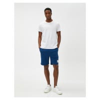 Koton Lace-up Shorts with Labels and Pockets
