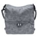 Velký středně šedý kabelko-batoh 2v1 s praktickou kapsou Lilly