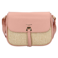 Stylová dámská kombinovaná crossbody Irini, růžová