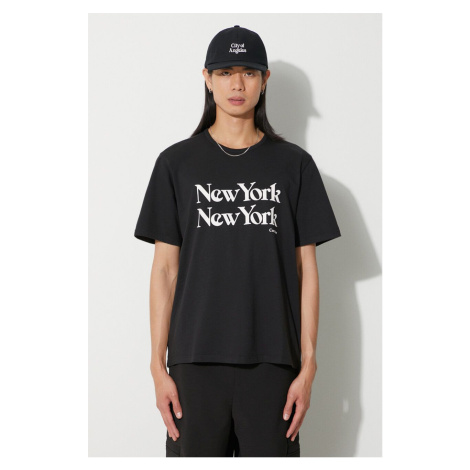 Bavlněné tričko Corridor New York New York černá barva, s potiskem, TS0008-BLK