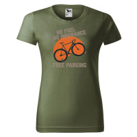 DOBRÝ TRIKO Dámské tričko s potiskem Free parking Barva: Khaki