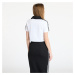 Top adidas Adicolor Football Jacquard V-Neck Crop Polo Shirt White