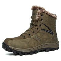 Zimní pánské boty s kožíškem kožené sněhule