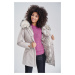 Dámská zimní bunda s kapucí a kožíškem Cristal Navahoo - BEIGE