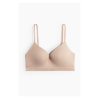 H & M - Bezešvá podprsenka push-up - béžová