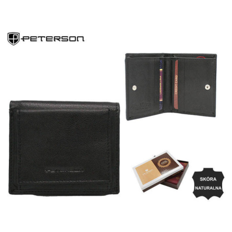 Dámská peněženka z přírodní kůže se zapínáním na patent Peterson