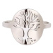 STYLE4 Prsten s vyrytým stromem života, stříbrná ocel
