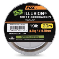 Fox Fluorocarbon Edges Illusion Soft Hooklink Naturals Green 30m Nosnost: 8,6kg, Průměr: 0,39mm