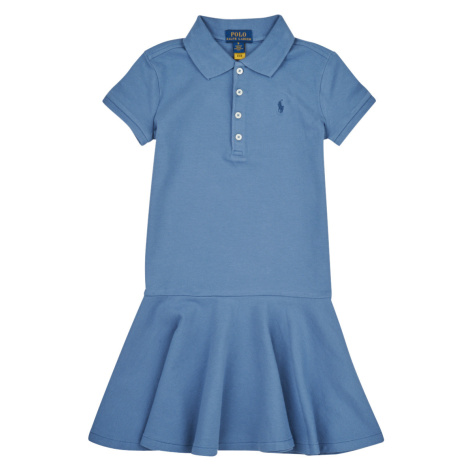 Polo Ralph Lauren SS POLO DRES-DRESSES-KNIT Modrá