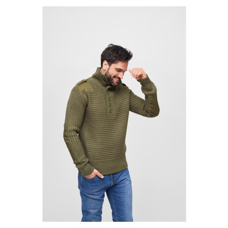 Olivový pulovr Alpin Brandit
