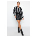 Trendyol Black Faux Leather High Waist Mini Skirt