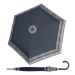 Doppler Fiber Flex AC Timeless Blue Hahnentritt - dámský holový vystřelovací deštník