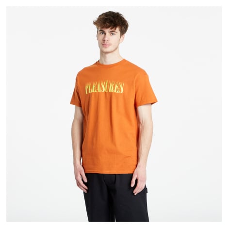 PLEASURES Crumble T-Shirt Texas Orange