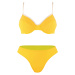 Liduš dámské dvoudílné plavky bez výztuže žlutá