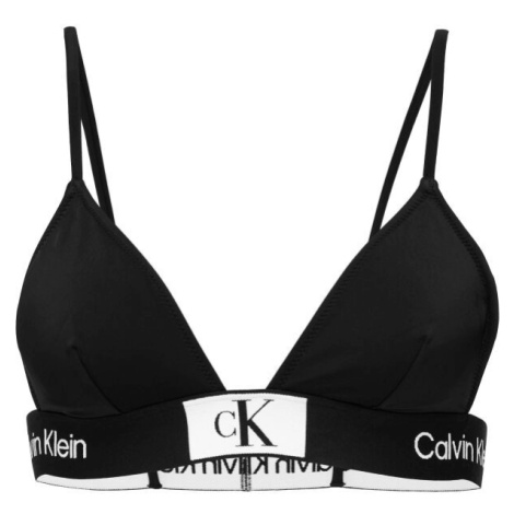 Calvin Klein FIXED TRIANGLE-RP Dámský vrchní díl plavek, černá, velikost