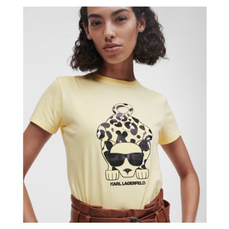 Tričko karl lagerfeld big ikonik animal t-shirt žlutá