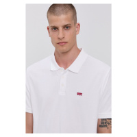 Polo tričko Levi's pánské, bílá barva, hladké, 35883.0003-Neutrals