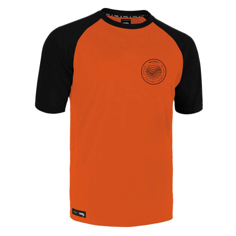 ROCDAY Cyklistický dres s krátkým rukávem - GRAVEL - oranžová/černá