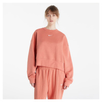 Nike NSW Essential Clctn Fleece Oversized Crew Madder Root/ White