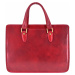 Luxusní dámská kožená kabelka Arteddy - červená