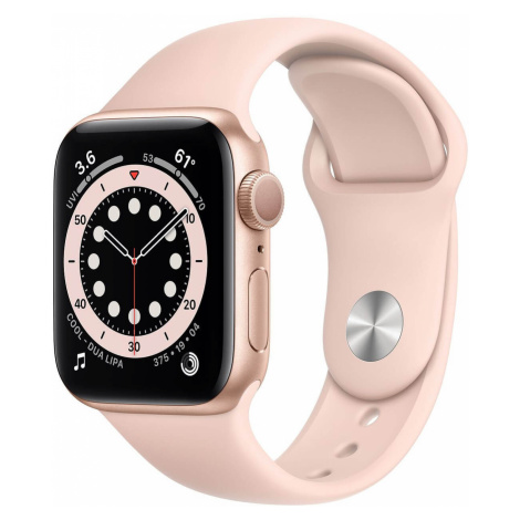 Apple Watch Series 6 40mm zlatý hliník s pískově růžovým sportovním řemínkem