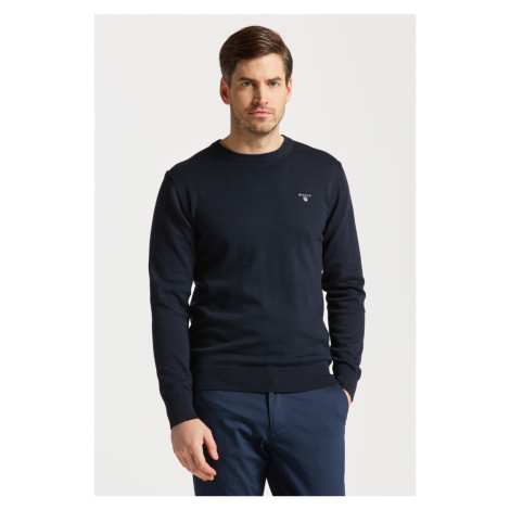 SVETR GANT CLASSIC COTTON C-NECK modrá