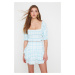 Trendyol X Sagaza Studio Blue-White Striped Skirt